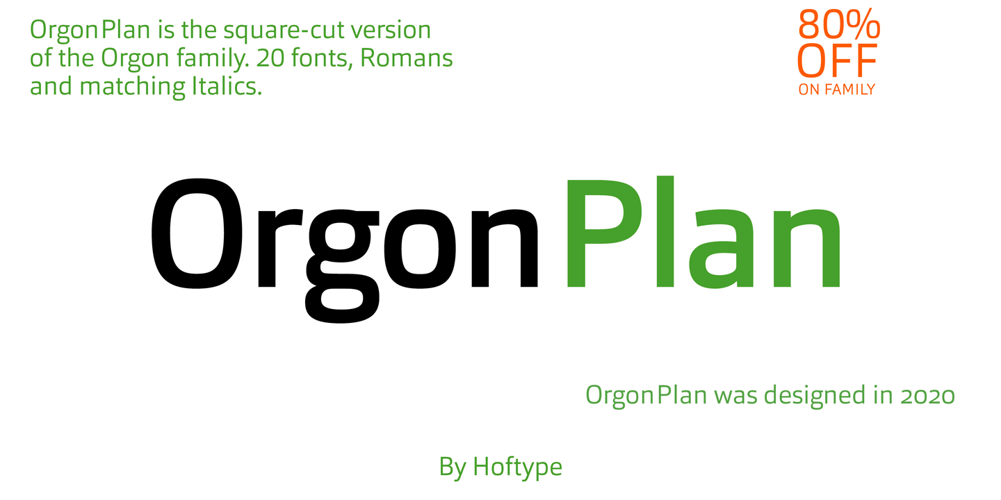 Orgon Plan Medium Font preview